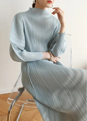 Truly Pleated Batwing Sleeve Dress