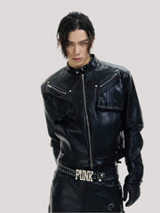 Luxury Biker Men's Faux Leather Jacket