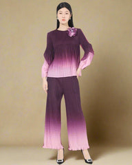 Truly Pleated Ombre Pant Set