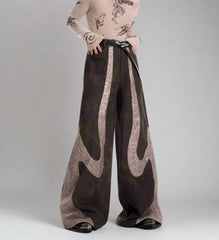 Men's Designer Wide-Leg Streetwear Pants