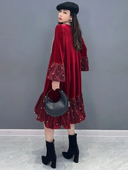 HEYFANCYSTYLE Velvet Twilight Chic Dress