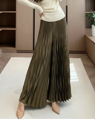Plisse Fluid Wide-Leg Pant