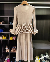 Luxury Bubble Pleated Dress
