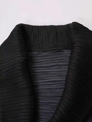 Truly Pleated Swirl Long Coat