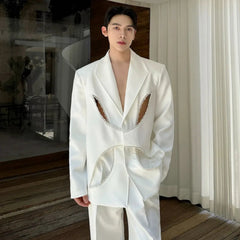 Men's Luxury Cutout Suit Set