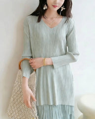 Dressy Sculptural Pleated Top