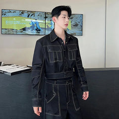 Men's Relaxed Daywear Black 2-Piece Set