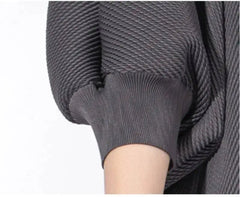 Luxe Batwing Plisse Hoodie