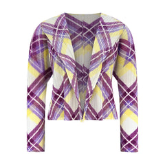 Elegant Plissé Dress & Cardigan