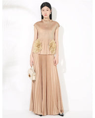Truly Pleated Skirt & Blouse Set