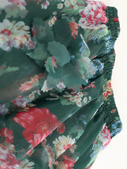Floral Appliqué Pull-On Skirt