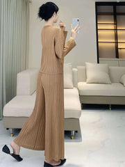 Luxe Pleated Blouse & Palazzo Pant
