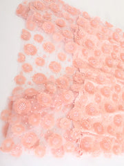 Elegant Floral Sequin Mesh Skirt