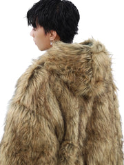 Men's Reversible Faux-Fur Hooded Jacket