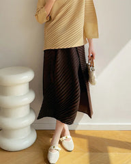 Elegant Micro-Pleated Skirt