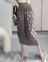 Elegant Bubble  Pleats Skirt