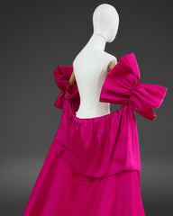 Off-The-Shoulder Taffeta Cape