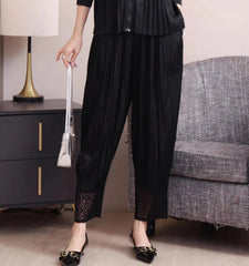 Luxury Pleats Harem Trousers Set