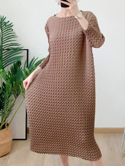 Truly Pleated Asymmetrical Everyday Dress