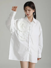 Luxury 3D Flower Blouse