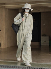 Women's Oversized Long Sleeve Baggy Jumpsuit