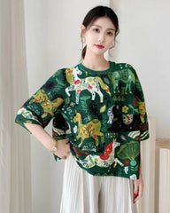 Elegant Pleated Art Top