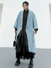 Oversized Avant-Garde Denim Coat