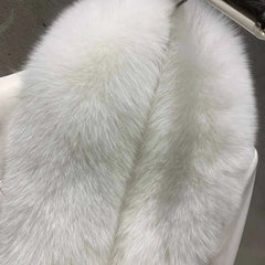 Couture Leather Coat with Fox Fur Trim