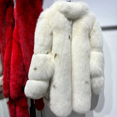 Women's Mid-Length Fox Fur Coat