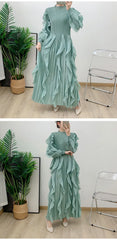 Truly Plissé Ruffle Dress