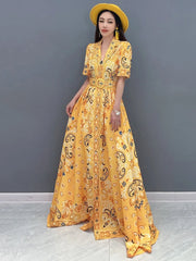 HEYFANCYSTYLE Sunlit Serenade Maxi Dress