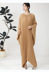 Luxury Designer Pleated Maxi Kaftan Dress