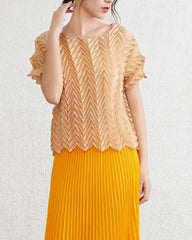 Luxury Crinkled Pleats Top