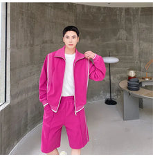 Men's Japanese Streetwear Sweatsuit 2-Piece Set