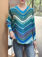 Truly Plisse Wavy Blouse Top
