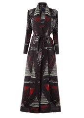 Luxury Plissé Stretchy Long Coat