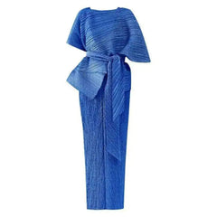 Luxury Modest Pleated Dress & Cape
