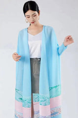 Luxury Flowing Plisse Duster