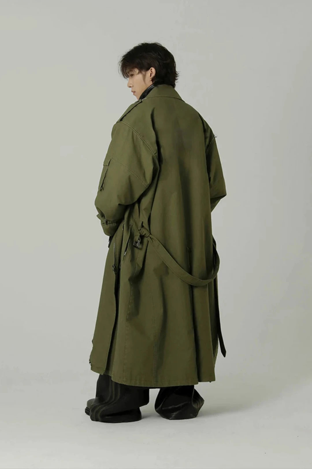 Men's Ultra Oversized Full-Length Trench Coat