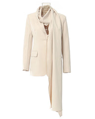 Luxe Minimalist Draped Blazer