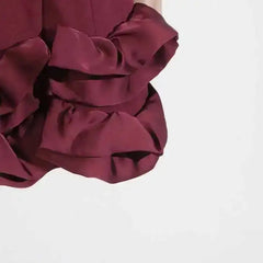 Luxe Double-Breasted Ruffled Blazer