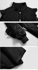 Luxury Women's Black Quilted Parka