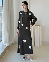 Luxury Plissé Floral Dress Set