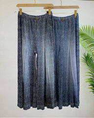 Luxury Plissé Denim Trousers