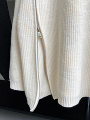Luxury Ribbed Side-Zip Knit