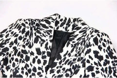Women's Leopard Boyfriend Tailored Blazer
