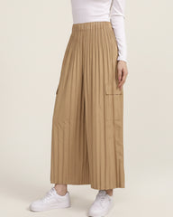 Premium Wide-Leg Pleats Trousers