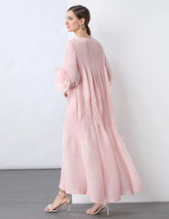 Luxury Plissé Caftan Dress