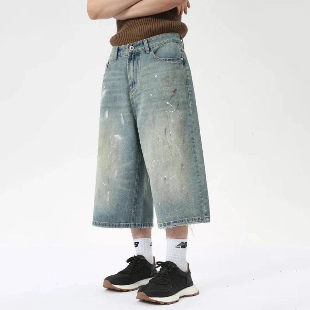 Men's Ultra Long Denim Jean Shorts