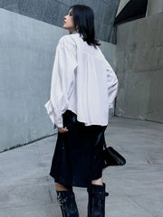 Oversized Ruffle Blouse Top